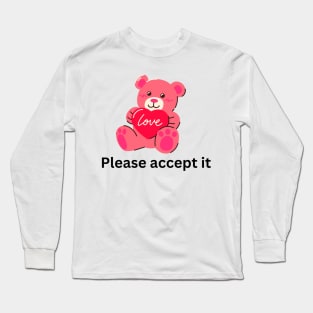 Valentines day teddy bear Long Sleeve T-Shirt